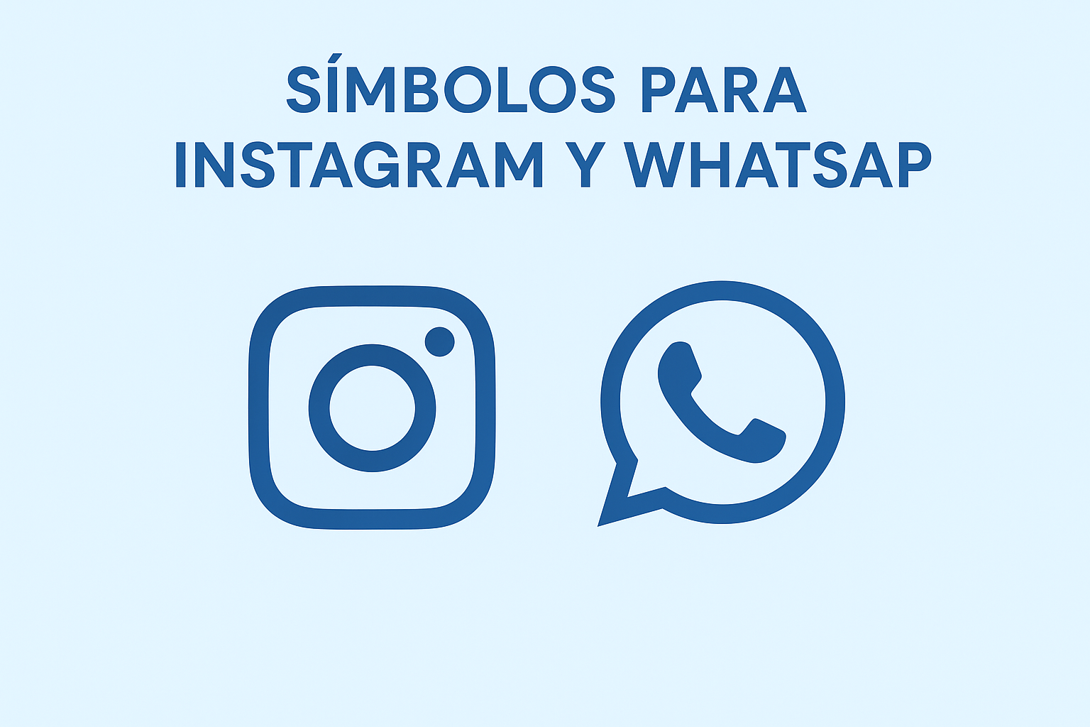 Símbolos para Instagram y WhatsApp